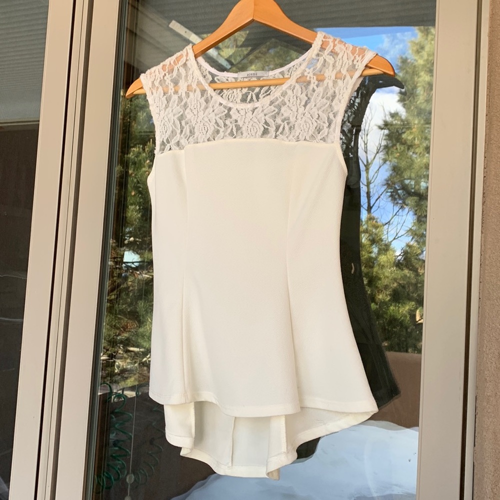 Acemi cream colored high low top size small